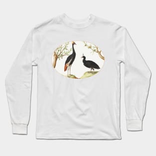 Gray Crowned Crane and Helmeted Currasow (1575–1580) Long Sleeve T-Shirt